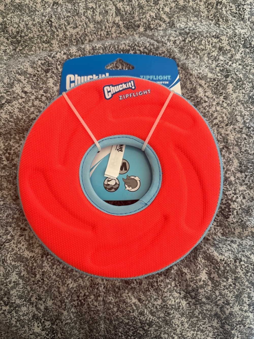 Chuckit! Zipflight Dog Disc - Red with Light Blue Trim